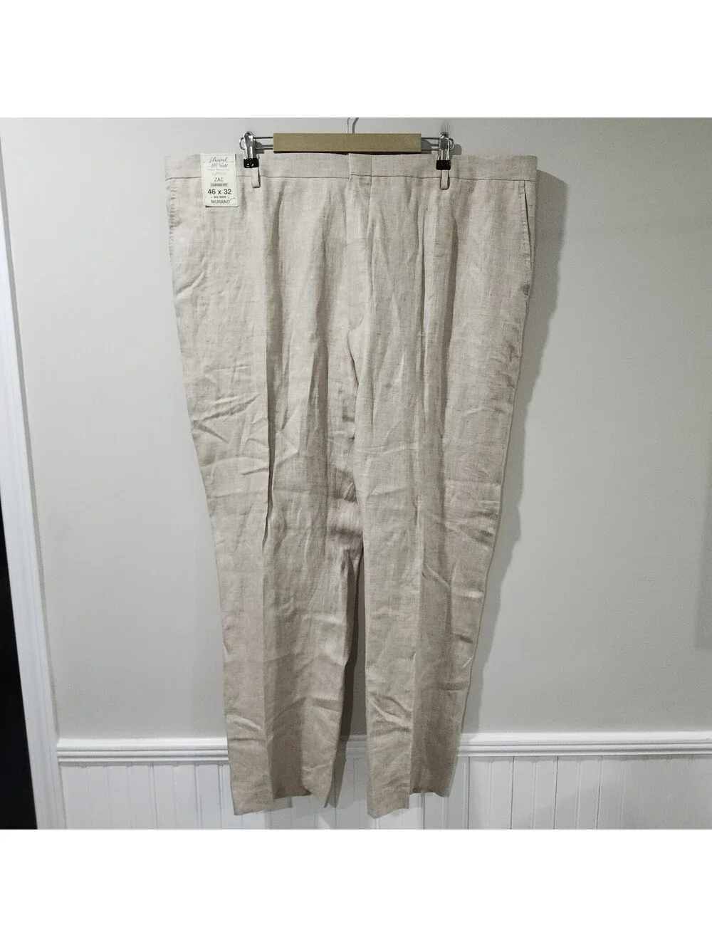 NWT Murano Baird McNutt Linen Zac Dress Trousers Pants Slacks Big Man 46x32